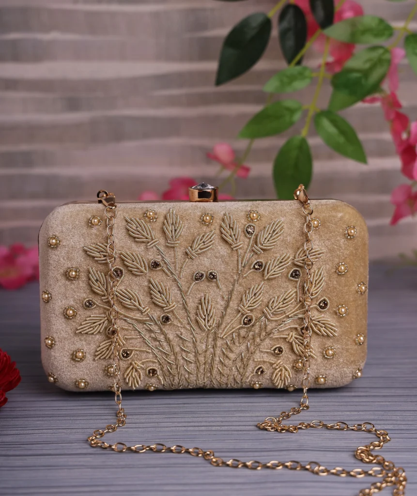gold clutch bag